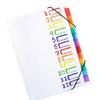 12 Pocket Expanding File Organiser Sorting Folder Letter Size Document Folder Expandable File Organiser for Office