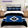 Hamburger SV Pattern Bedding Quilt Set Quilt Cover Pillowcase Home Decoration Birthday Gift (1 * Duvet Cover + 2 * Pillowcase, Without Core)