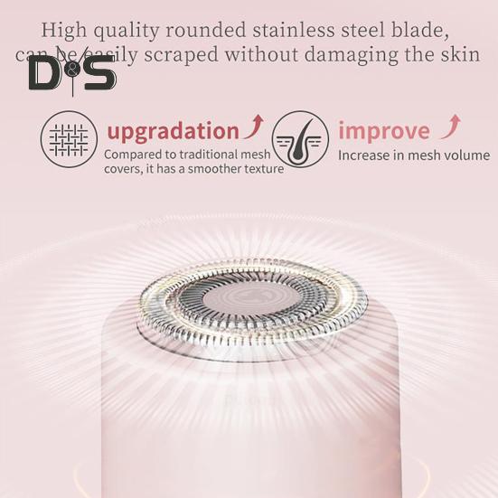 Elektrischer Rasierer für Damen, Doppelköpfe, wiederaufladbar, USB, wasserdicht, tragbar, für Gesicht, Körper, Bikinizone, Arm und Bein, Haarentfernung, Epilierer, Rasierer