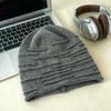 Female autumn and winter show a small lazy wind pleated striped wool hat pure wool warm hemming fashion stacking hat
