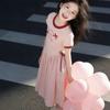 Girls Dress 2026 Kids A-Line Short Sleeve Letter Print Princess