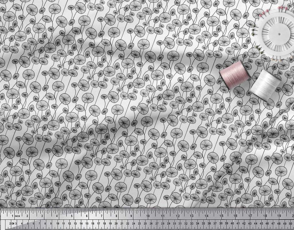 Soimoi Japan Crepe Satin Fabric Artistic Floral Decor Fabric Printed Metre 42 Inch