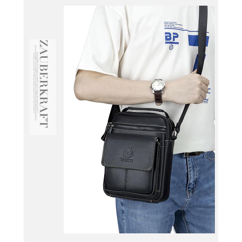 Pánská taška přes rameno Nová taška Messenger Pánská PU kůže Business Casual Malá pánská taška
