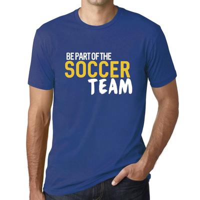 Herren Vintage T-Shirt Grafik T-Shirt Sei Teil der Fußballmannschaft Königsblau