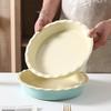 10 Inch Creamy Yellow Ceramic Pie Dish with Ruffled Edges,Non Stick, Microwave, Oven, Dishwasher Safe, Perfect for Quiches, Apple Pies, and More