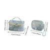Large Capacity Mesh Cosmetic Bag Solid Color Pillow Makeup Pouch Transparent Makeup Bag  Outdoor