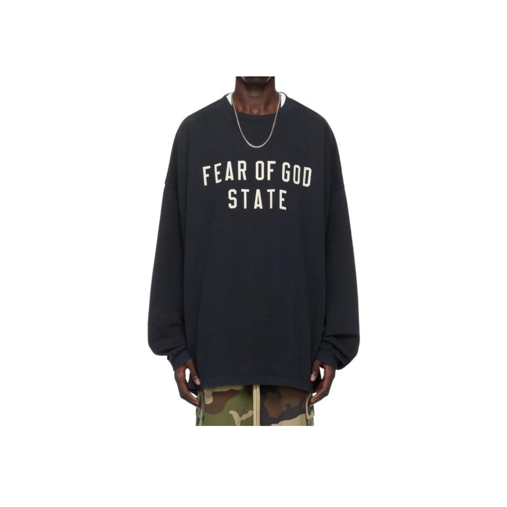 Fear of God Essentials Heavy Long-Sleeve Tee Black Men Tops 125BT242010F