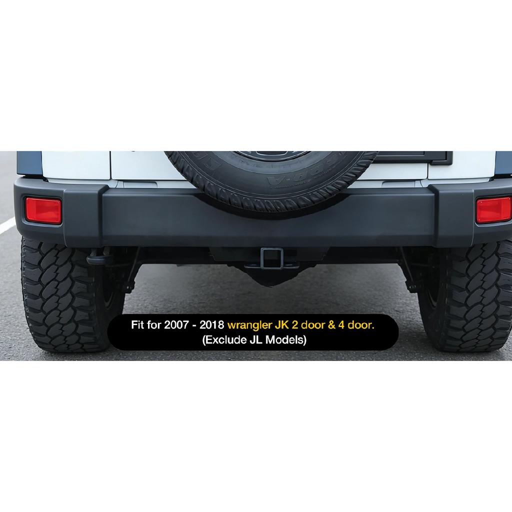 Kit Ricevitore Gancio di Traino per Paraurti Posteriore Nilight da 2 Pollici, Compatibile per Jeep Wrangler JK 4 Porte e 2 Unlimited 2007-2018, Con Cablaggio a 4 Pin