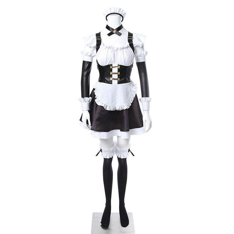 

Fate Order Grand Fgo Tamamo No Mae Cosplay Costume Maid Dress Uniform Full Set S
