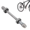 Axe de moyeu de roue de vélo durable Longueur 140 mm 180 mm Métal Roulement 6000 Axe plein Levier Argent Moyeu avant arrière Axe de moyeu Réparation de vélo