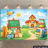 2D Cute Learning Theme Kids Backdrop Photography Background