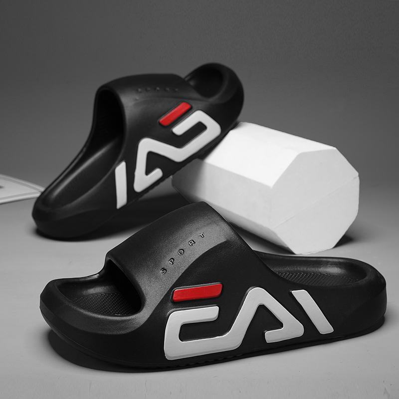 Semelle extra-épaisse Homme Pantoufles décontractées à coussin d'air doux Sandales EVA Tongs de mode Extérieur Été Bord de mer Chaussures de plage