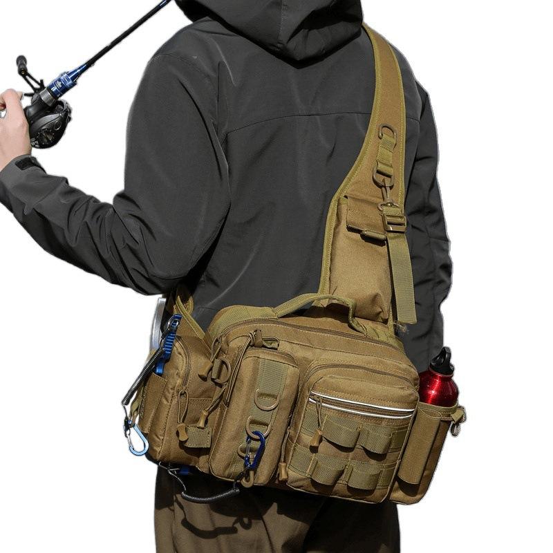 Travel Master Multifunctional Luya Chest Bag Large Fanny Bag Tactical Crossbody Fishing Fishing Bag Plug Rod Bag Outdoor Backpack