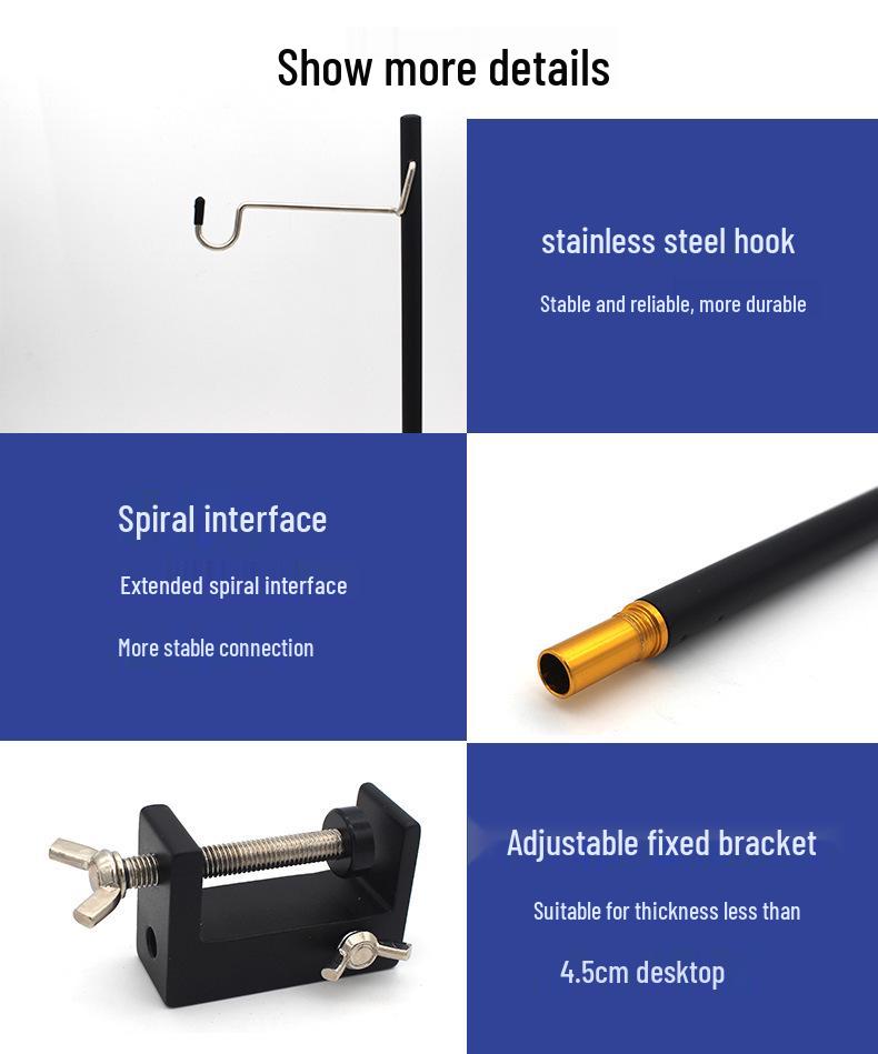 Portable Aluminum Camping Light Stand - Folding Outdoor Lamp Pole