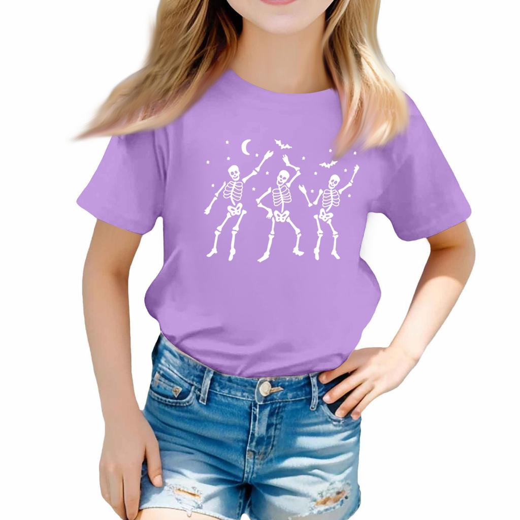 Toddler Girl Boy T-Shirts Halloween Day Kids Top Boys And Girls Printed Short Sleeved T-shirt