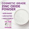 Zinc Oxide Powder | 250g(8.82oz) Non Nano Uncoated Zinc Oxide Powder for Skin Protection, Skin Healing, Cosmetics Grade for DIY Sunscreen | Lotions |