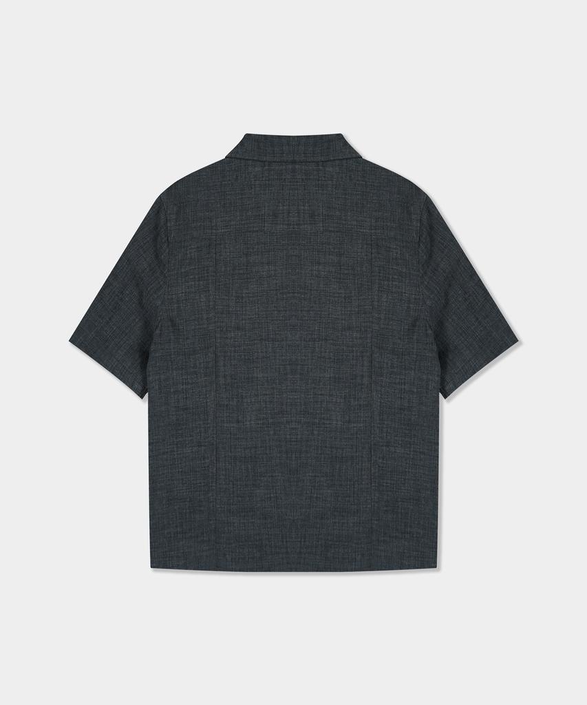 BIRBANTE Cool Touch Open Collar Half Shirt - Khaki