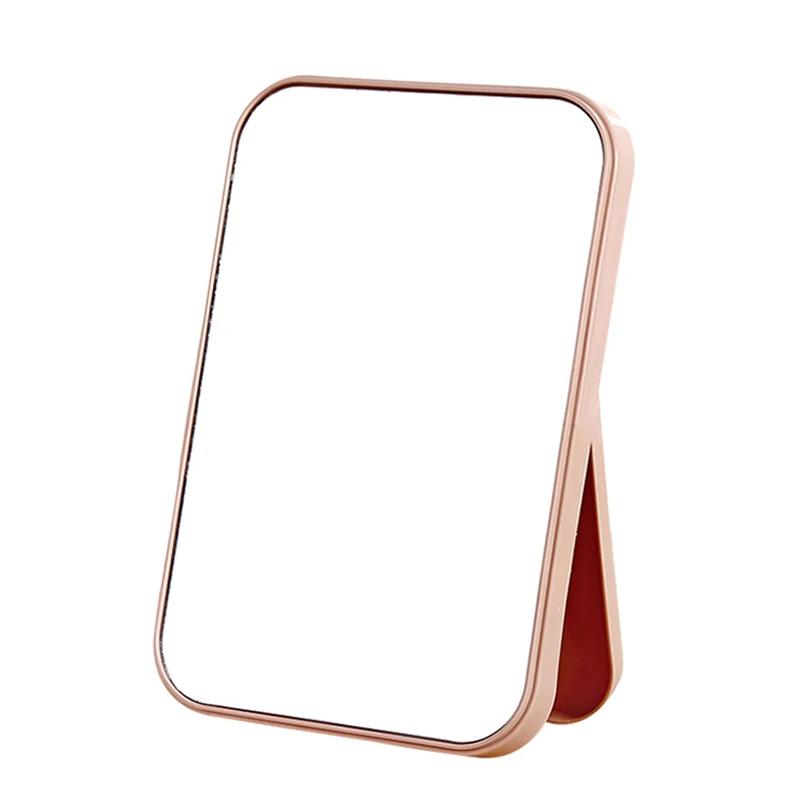 Portable Folding Makeup Mirror – Simple Square Style, Desktop-Applicable, Bathroom & Bedroom Decorative Mirror