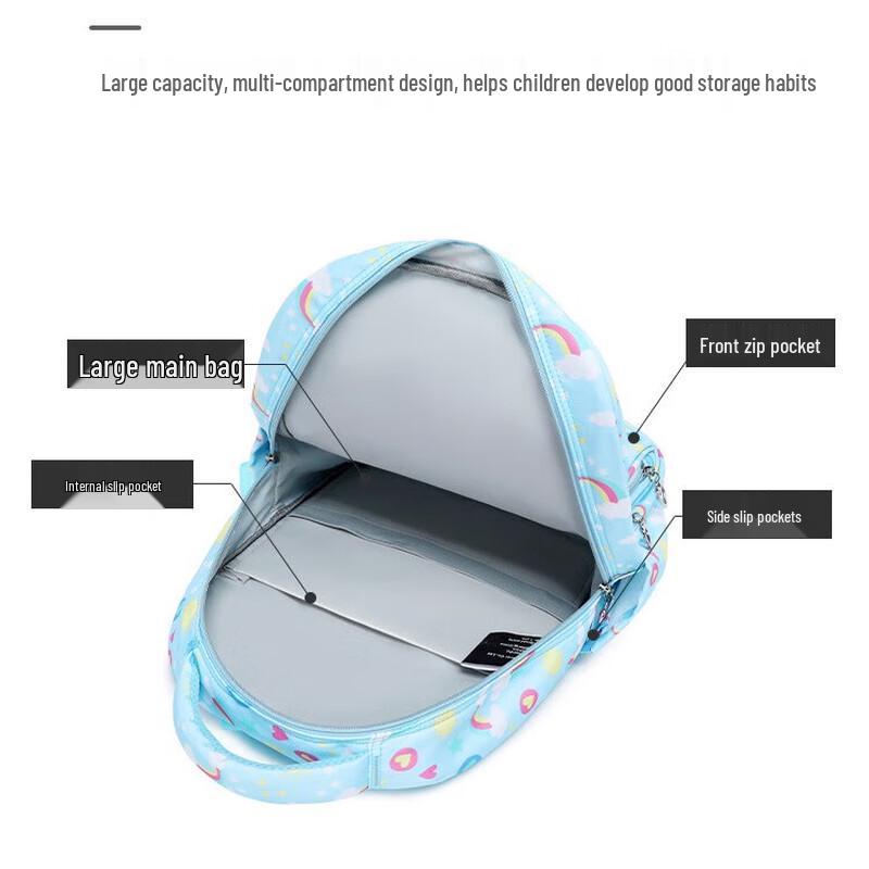 Li Shen Kids' Cartoon Water-Repellent Backpack Set