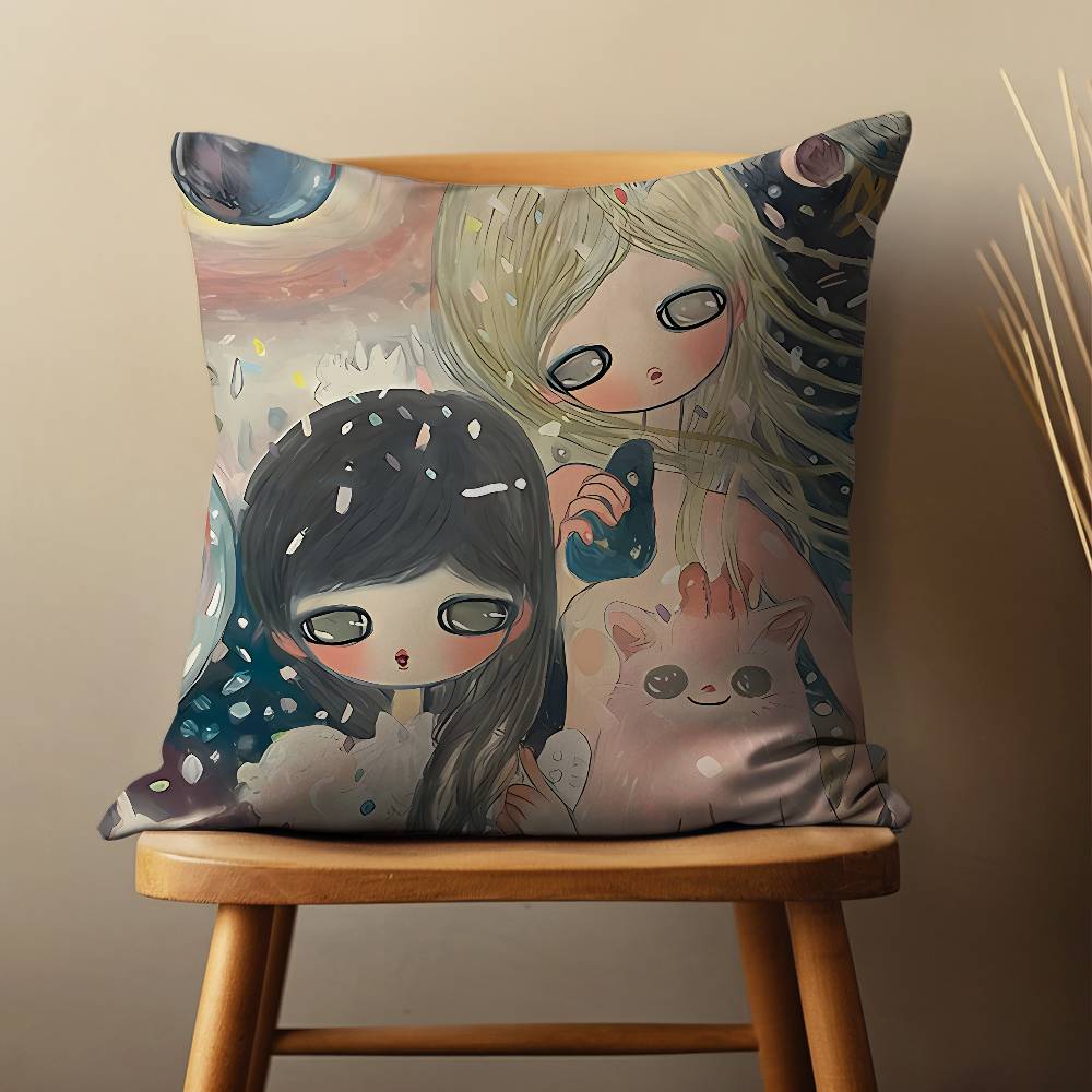 Funny Art A-Aya T-Takano Throw Pillow Case For 45x45cm,55x55cm,30x30cm For Home Bedroom Decoration And Protector