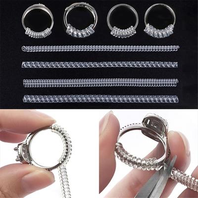 Coil Clear Resizing Tools Ring Size Adjuster Ring Jewelry Guard Tightener Reducer Shell Hard Guard