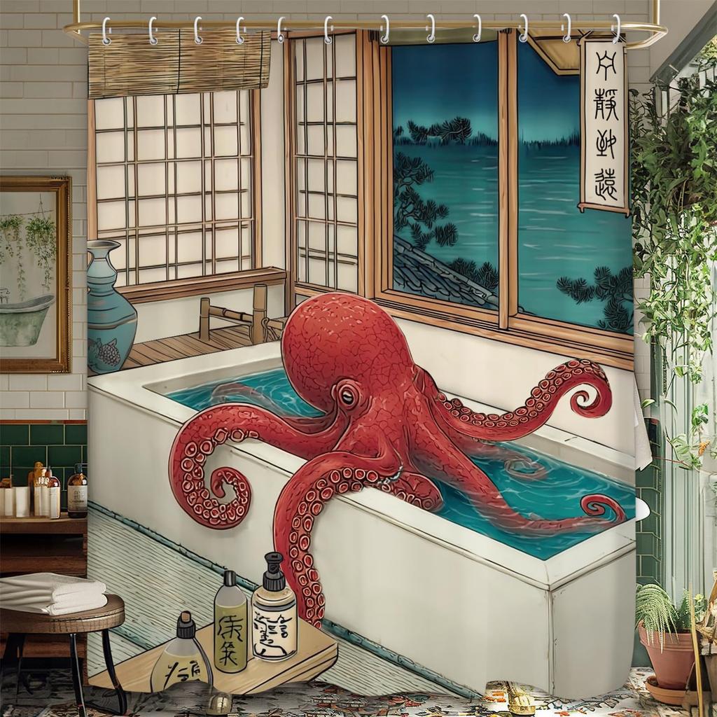 Lustiger Erdmännchen-Duschvorhang Niedliches Tier Lustig Interessant Tierwelt Haus Badezimmer Dekor Haken