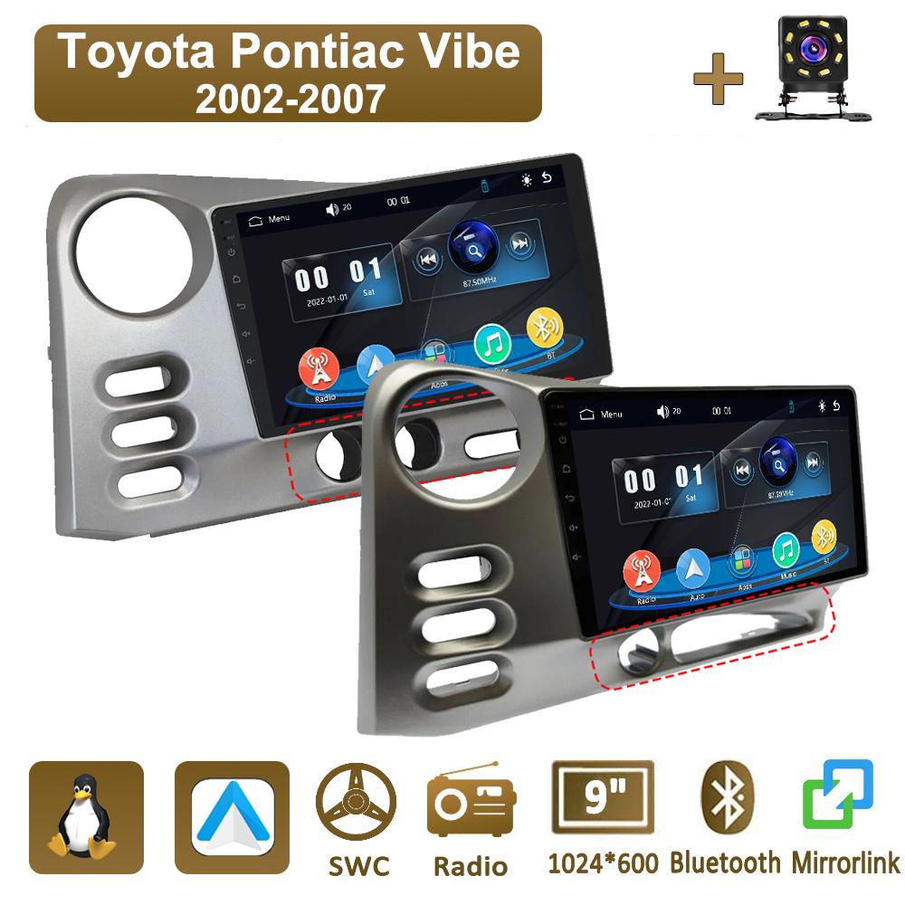 icreative Car Radio Multimedia MP5 Player Head Unit Stereo BT For Toyota Pontiac Vibe 2002-2007