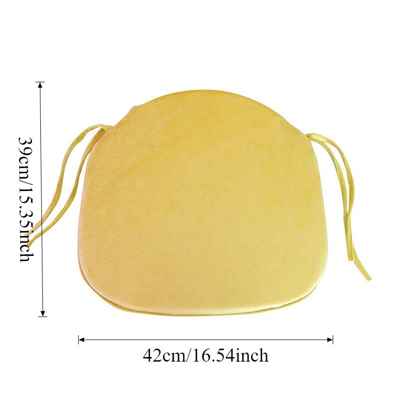 Non-Slip Dining Chair Seat Pad with Fixed Rope Multi-Color Velvet Chair Cushion Soft Sponge Filling for Home Kitchen Dining Room