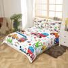 Cartoon Truck Three-Piece Quilt Cover 3D Digital Printing Bedding Set Bed Cover
