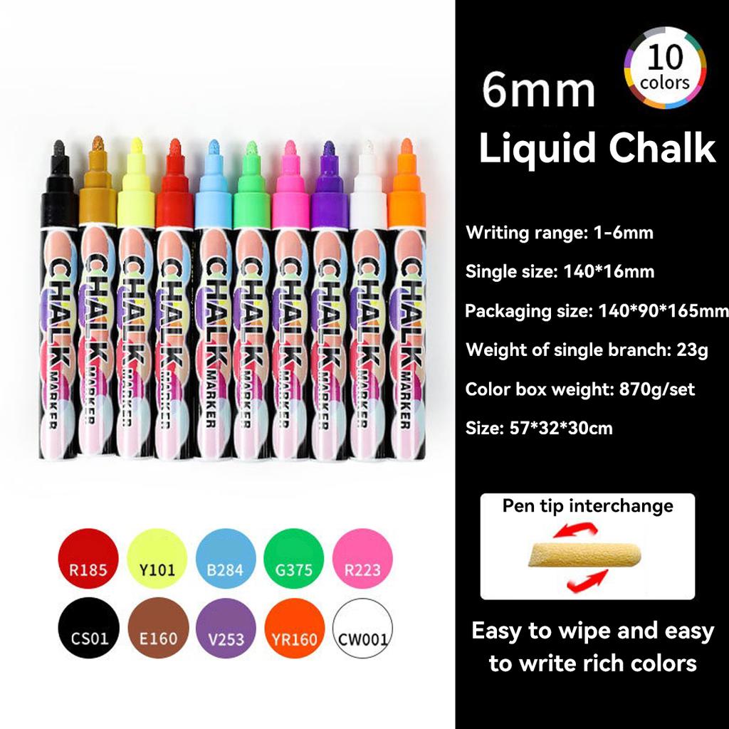 8-46 Farben Flüssigkreide Kinder Doodle Abwischbarer Markerstift Business Büro Schule Schüler Schreibwaren