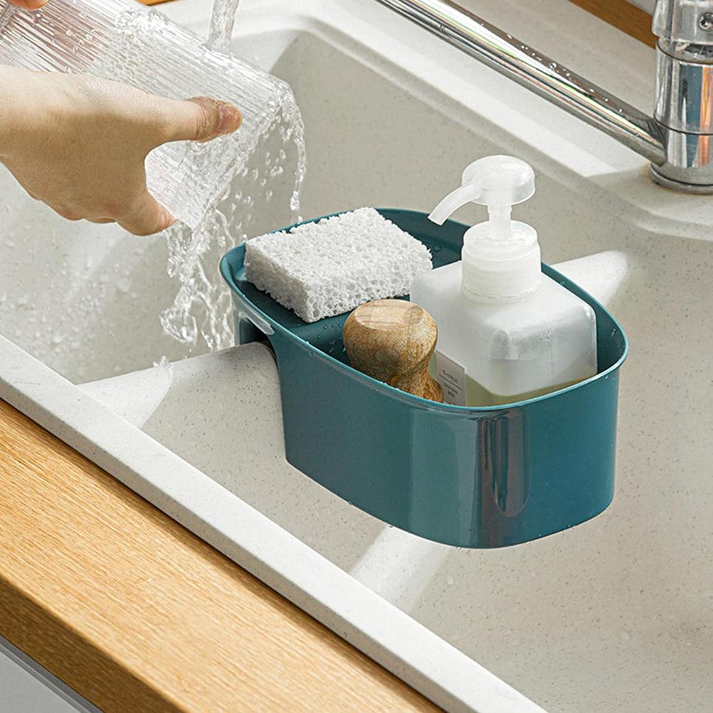 Kitchen Drain Basket Hanging Sink Basket With Drainage Holes Trays Kitchen Strainer Drain Dry and Wet Separation