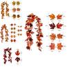 Handmade Artificial Maple Leaf Garland For Home Office And Store Decoration 175cm