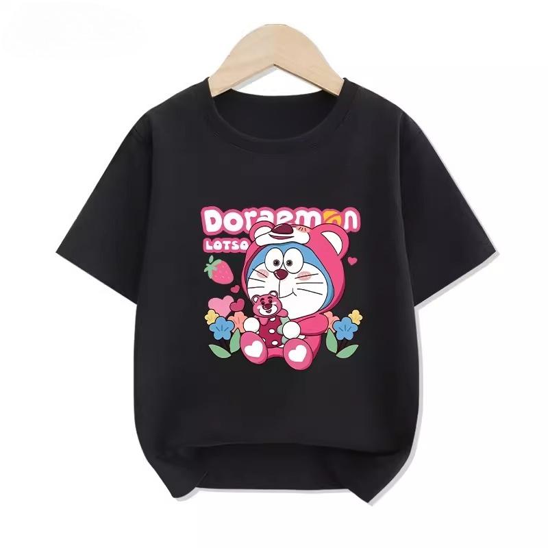 Summer New Doraemon Children's T-shirt, Fashionable, Comfortable, Breathable, Suitable for Boys and Girls