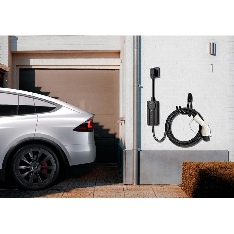 EV Charger Holder Wall Mount | Heavy-Duty J-Hook For Cable Retractor, Durable Steel Hook For Indoor/Outdoor Use, Electric Vehicle Cord Organizer