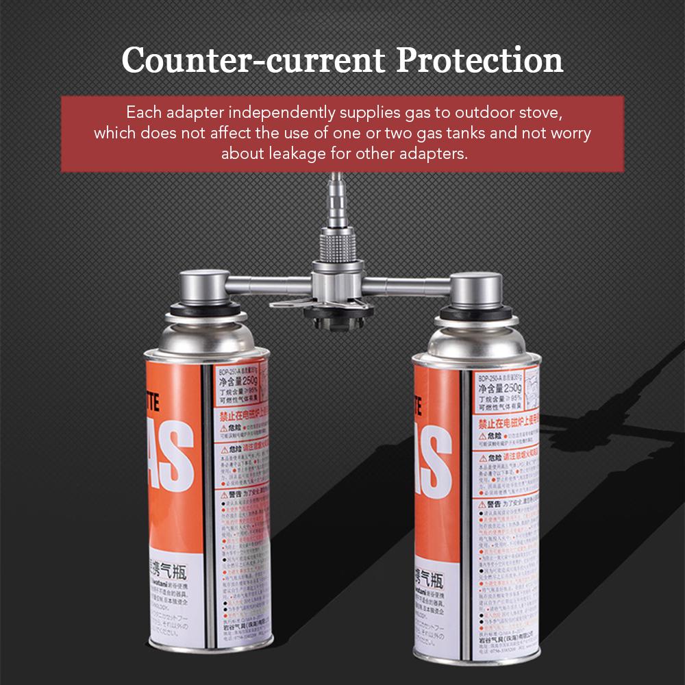 Adaptateur Butane 3 en 1 avec support Stable, adaptateur de Conversion de tête de cartouche de gaz, Type de bouteille de buse