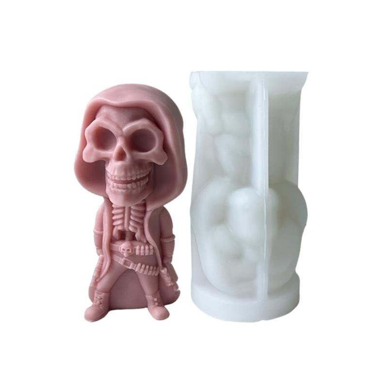 

Halloween Skull Candle Silicone Mold DIY Plaster Resin Soap Making Pumpkin Aromatherapys Candle Mould Handmade Decor