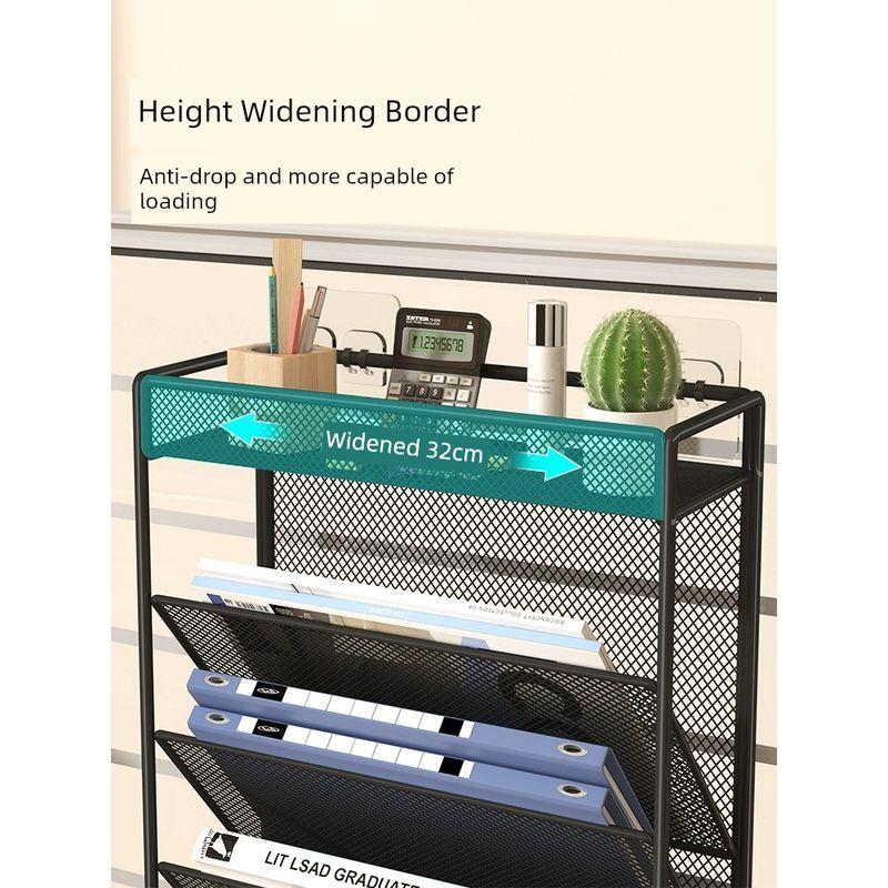 Wall-Mounted Multifunctional File Holder Wall Iron Multi-Layer Folder Storage Box Office Tableware Storage Handy Gadget