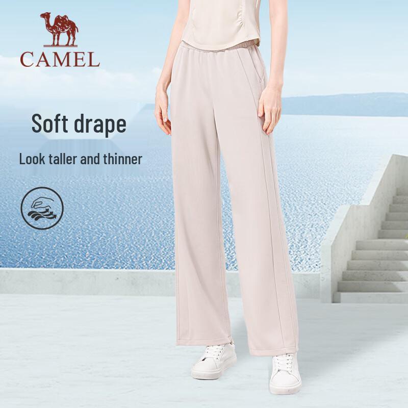CAMEL Women s Loose Straight Knit Sweatpants L
