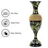 Cast Iron Cylindrical Flower Vase Big Size for Living Room Corner - 24 Inches Long - Sparkle - Pack of 1, Black