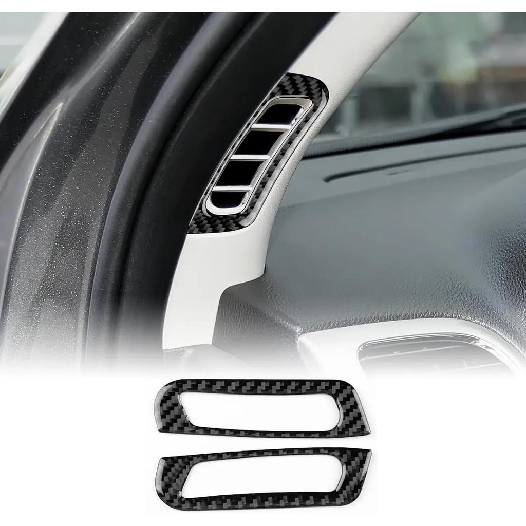 Genuine Carbon Fiber A Pillar Air Conditioning Vent Trim Interior Decorative Accessories for Jeep Grand Cherokee 2011