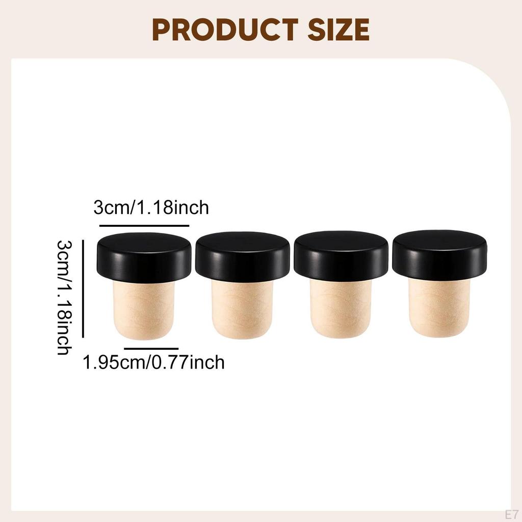 36 Pieces Bottle Stoppers Beverage Sealer T Shaped Can Be Reused Soft Home Commercial 19.5mm