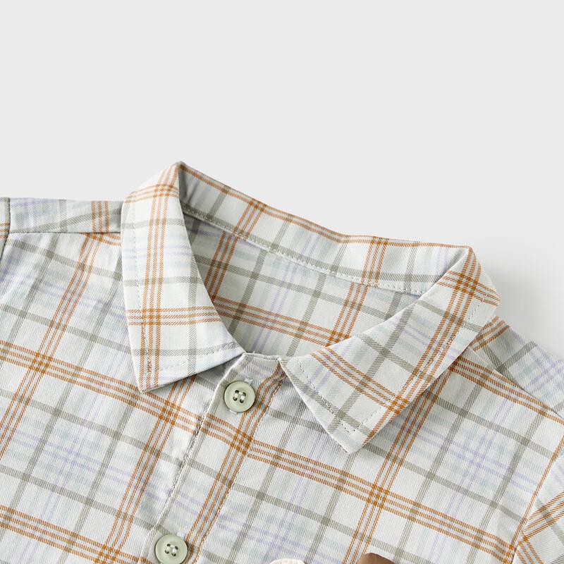 Tongtai Baby Boys  Pure Cotton Plaid Shirt