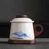 Exquisite Mutton Fat White Porcelain Tea & Coffee Infuser Cup for Home & Office