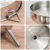 1Pc Wide Mouth Metal Funnel for Canning Kitchen Accessories Metal Pouring Funnel for Oil Wine Beer Bar Flask Funnel