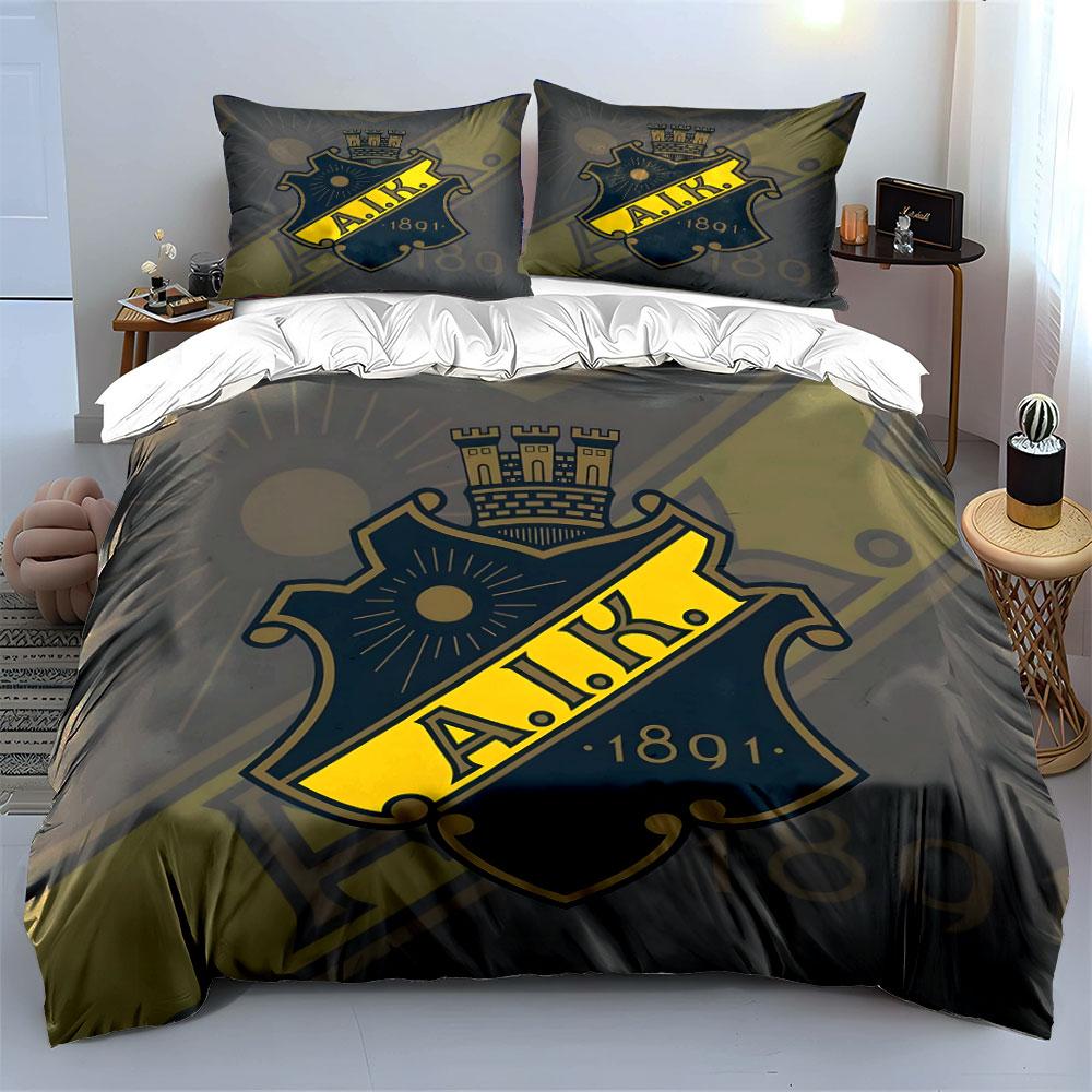 "Classic A.I.K. 1891 Emblem Design" Print Bedding Set Duvet Cover Pillowcases (1* Duvet Cover 2* Pillowcases Do Not Include Comforter)