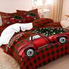 Christmas Tree and Red Car Duvet Cover Set Multi Size Quilt Cover Queen Size Bedroom Bedding Decoration Machine Washable Adult Boy Girl Bedroom