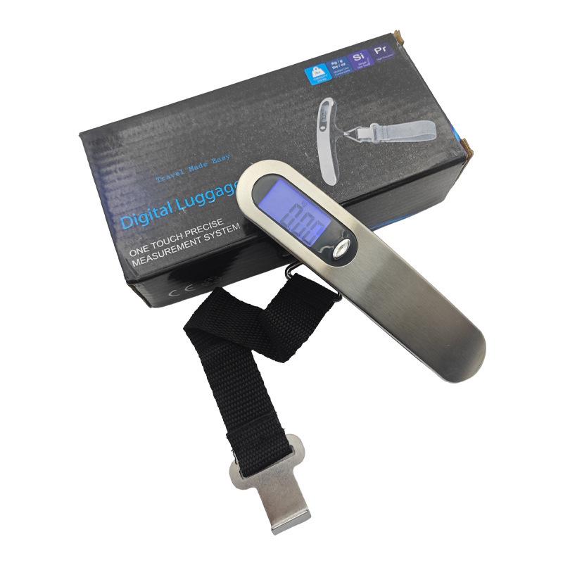 

50kg Handheld Stainless Steel Electronic Scale for Luggage, Fishing, Vegetables, and Packages