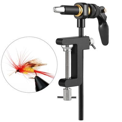 Kit d'outils de pêche à la mouche avec étau rotatif et hameçon de pêche, pince en C