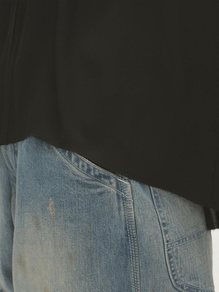 Beams Boy Women's Large/Small Shirt, M.Amnz_RuflBlous, Black, Free Size, 13110450452