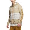 Adidas Logo Printed Striped Zip-Up Hoodie Jacket Men Jackets Beige HS3205